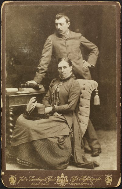 Mette és Paul Gauguin portréja, 1885. alkotó: Photo studio Julie Laurberg and Franziska