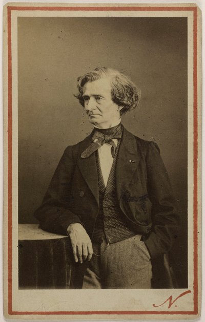 Hector Berlioz zeneszerző portréja 1803-1869, kb. 1860. alkotó: Photo studio Nadar.