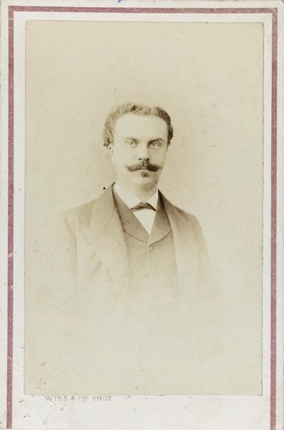 Guy de Maupassant portréja, c. 1880. alkotó: Photo studio Witz and Cie.