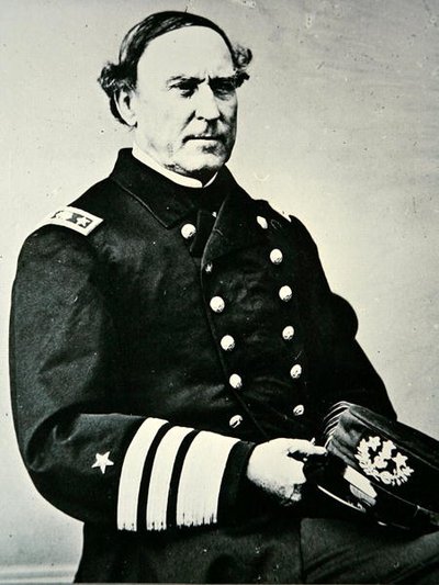David Glasgow Farragut portréja (1801-1870); 1862-ben elfoglalta New Orleanst és a Mobile Bayt alkotó: Photographer American