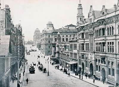 Bridge Street, Sydney, 1900 körül, a `Under the Southern Cross - Glimpses of Australia