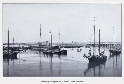 Pearling Luggers at Anchor, Port Hedland (f/w fotó) alkotó: Photographer Australian