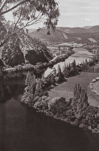 Derwent folyó New Norfolk közelében, Tasmania (f/w fotó) alkotó: Photographer Australian