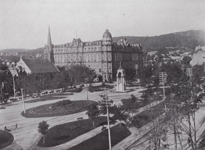 Dominion Square és Windsor Hotel, Montreal (f/w fotó) alkotó: Photographer Canadian