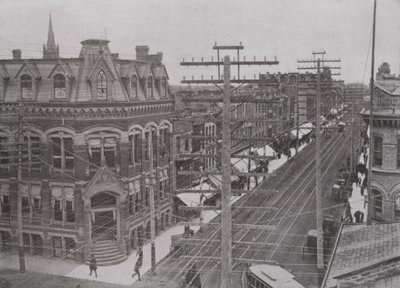 Dundas Street, Looking East, London, Ontario (f/w fotó) alkotó: Photographer Canadian