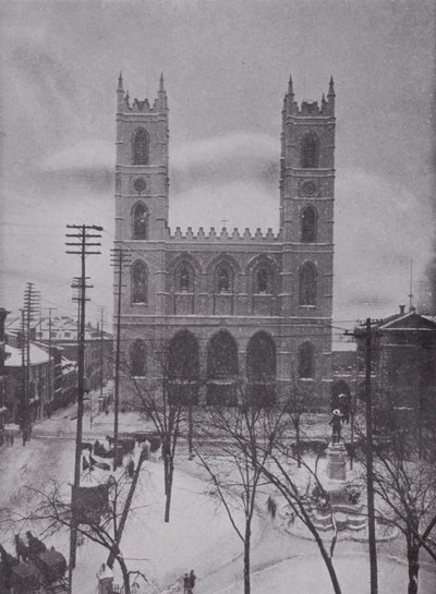 Notre Dame in Winter, Montreal (f/w fotó) alkotó: Photographer Canadian