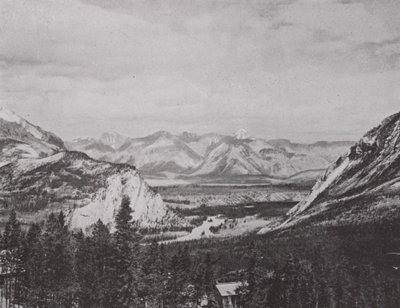 The Bow Valley, a Kanadai Nemzeti Parkban; Kanadai csendes-óceáni vasút (f/w fotó) alkotó: Photographer Canadian