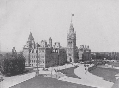 Központi blokk, Parlament épületei, Ottawa (f/w fotó) alkotó: Photographer Canadian
