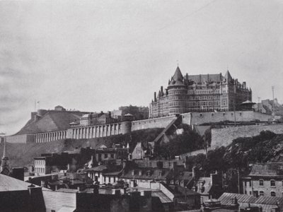 A kastély és a Citadella Alsóvárosból, Quebec (f/w fotó) alkotó: Photographer Canadian