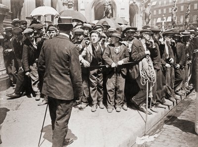Munkások tüntetése, Párizs, 1900 körül (fekete-fehér fotó) alkotó: Photographer French