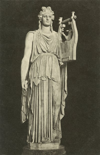 Apollo Barberini, ókori római szobor a müncheni Glyptothek gyűjteményében, Németország (fekete-fehér fotó) alkotó: Photographer German
