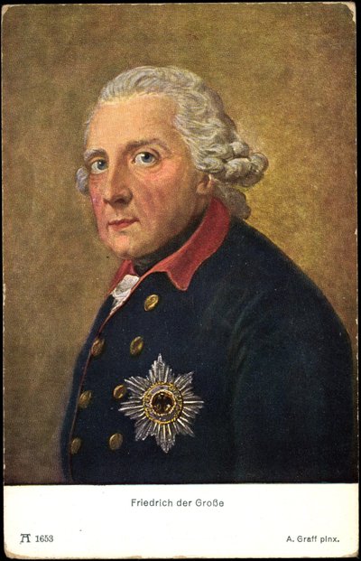 Művész Ak Nagy Friedrich, II. porosz Friedrich, Ackermann 1653 (fekete-fehér fotó) alkotó: Photographer German