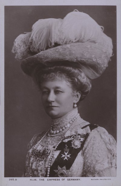 Augusta Victoria Schleswig-Holsteinből, Németország császárnéja és II. Vilmos felesége (f/w fotó) alkotó: Photographer German