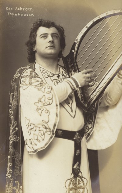 Carl Schroth, német operaénekes, mint Tannhauser (f/w fotó) alkotó: Photographer German