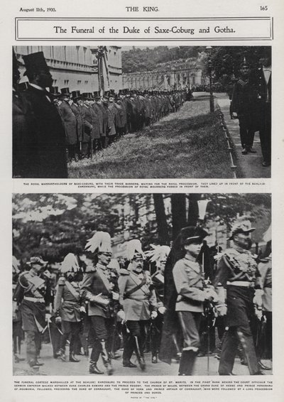 Alfréd, Szász-Coburg és Gotha hercegének, Viktória királynő és Albert herceg második fiának temetése, Coburg, Németország alkotó: Photographer German