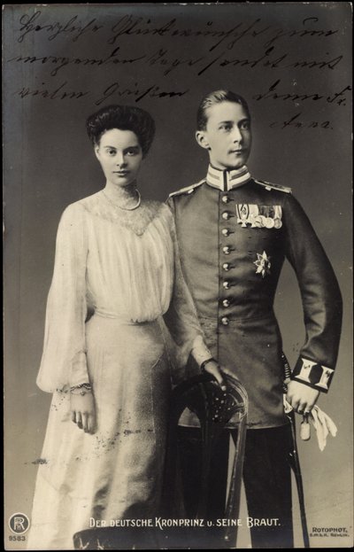Friedrich Wilhelm német trónörökös menyasszonyával, RPH alkotó: Photographer German