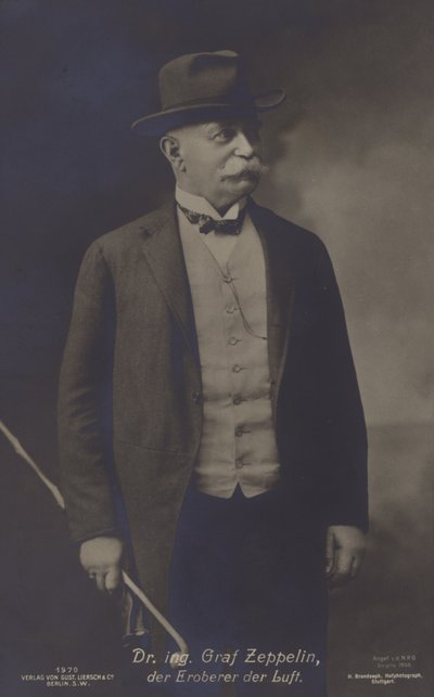 Graf Ferdinand von Zeppelin, német léghajó tervező és kivitelező (f/w fotó) alkotó: Photographer German