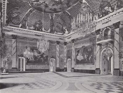 Potsdam, Neues Palais, Márványcsarnok (f/w fotó) alkotó: Photographer German