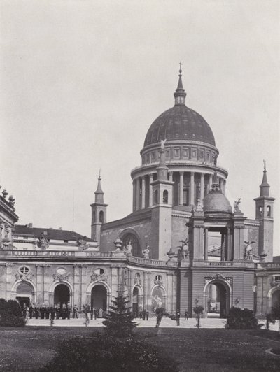 Potsdam, Stadtschloss, Fortunaportal és St Nikolaikirche (f/w fotó) alkotó: Photographer German