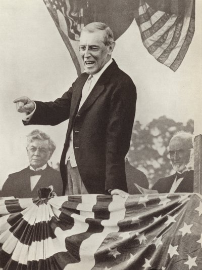 Woodrow Wilson amerikai elnök, a Népszövetség létrehozásának mozgatórugója, akinek ennek ellenére nem sikerült meggyőznie országát, hogy csatlakozzon a szervezethez (f/w fotó) alkotó: Photographer German