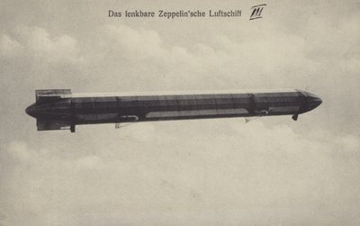 Zeppelin LZ III repülés közben (f/w fotó) alkotó: Photographer German