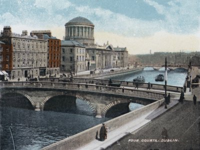 Four Courts, Dublin (színes fotó) alkotó: Photographer Irish