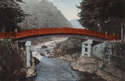 Japán, 1912 körül: Szent híd Nikkonál, Tokiótól 90 mérföldre északra (fotó) alkotó: Photographer Japanese