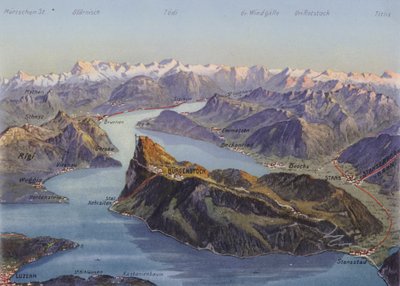 Burgenstock és a Luzerni-tó (színes fénykép) alkotó: Photographer Swiss