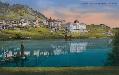 St. Moritz-Dorf. 1913-ban küldött képeslap. alkotó: Photographer Swiss