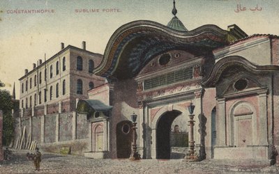 Sublime Porte, Konstantinápoly (színes fotó) alkotó: Photographer Turkish