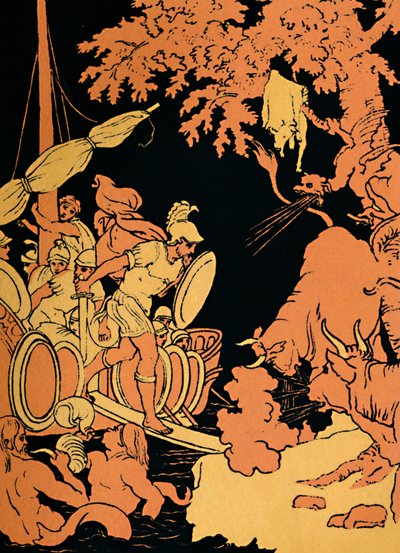 A tűzokádó bikák, 1880 alkotó: Picart