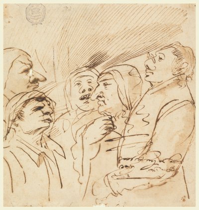Öt groteszk figura alkotó: Pier Francesco Mola