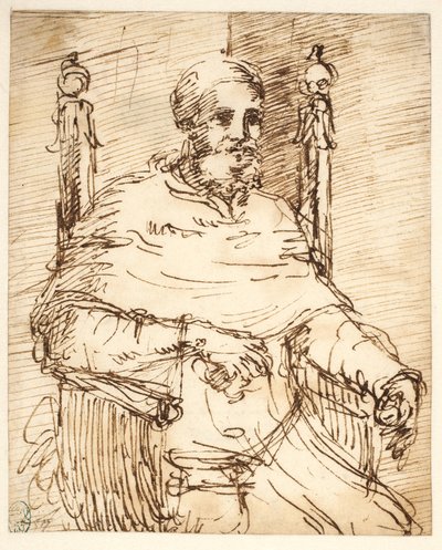 II. Julius pápa portréja, Rafael után alkotó: Pier Francesco Mola
