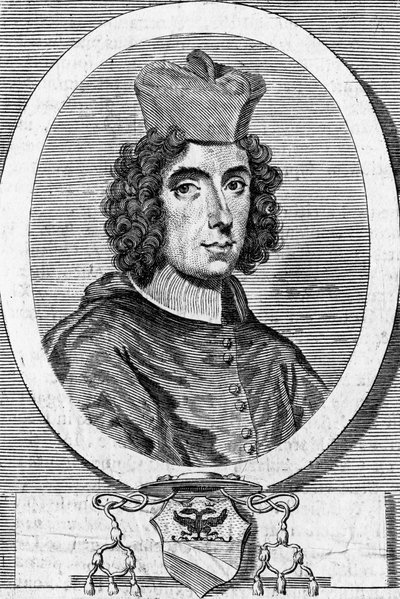 Giambattista Rubini (1642-1707) olasz bíboros és püspök portréja, metszet alkotó: Blaise Nicolas Le Sueur