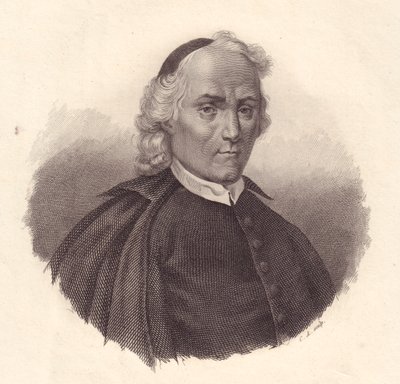 Ludovico Antonio Muratori (1672-1750) olasz presbiteriánus és történész portréja, rézmetszet alkotó: Blaise Nicolas Le Sueur