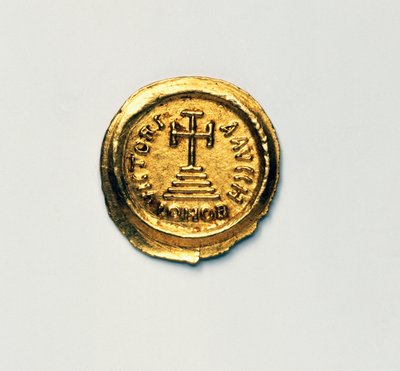 Hérakleiosz bizánci császár Solidusa, bizánci érmék, Kr.u. 7. század alkotó: Blaise Nicolas Le Sueur