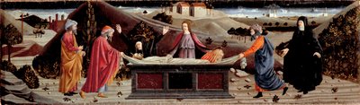 Misericordia poliptichonja: Jézus Krisztus teste körül: Szent János, Szűz Mária, Szent Mária Magdolna, Arimathiai Szent József és Szent Nikodéma alkotó: Piero della (school of) Francesca