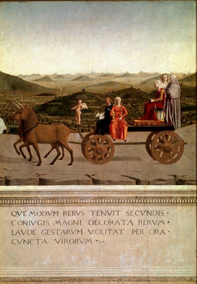 Federico da Montefeltro és Battista Sforza diadaldiptichonja, részlet (Tempera fán alkotó: Piero della Francesca