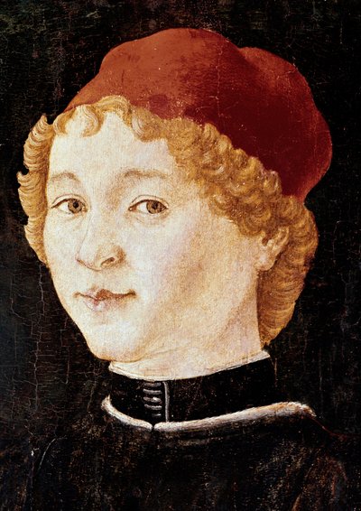 Egy piros kalapos fiatalember portréja Valószínűleg Piero della Francesca alkotó: Piero della Francesca