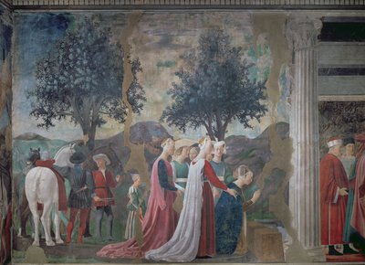Az igazi kereszt fájának felfedezése, a Legend of the True Cross ciklusból, 1464-ben fejeződött be (58294 részlet) alkotó: Piero della Francesca