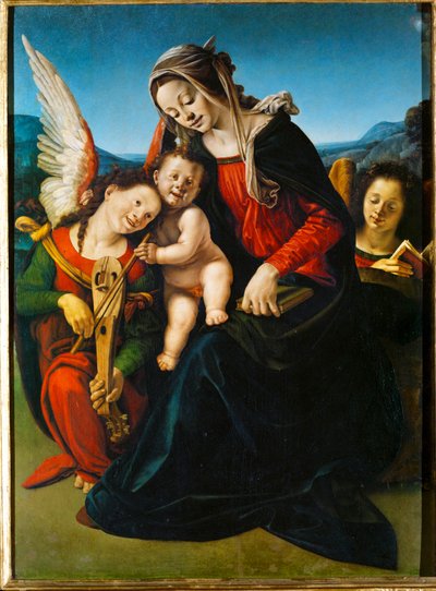 Madonna és gyermeke angyalokkal alkotó: Piero di Cosimo