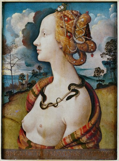 Egy nő portréja Simonetta Vespucci -ról szólt alkotó: Piero di Cosimo