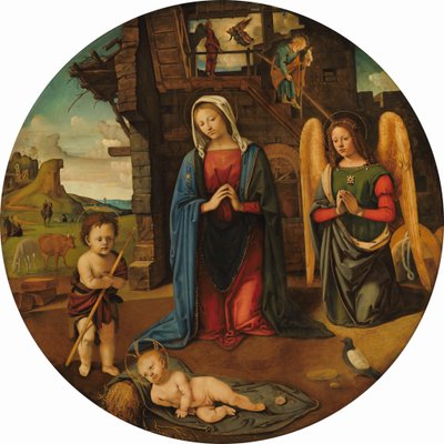 Születés Szent János csecsemővel alkotó: Piero di Cosimo