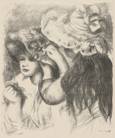 A kalap feltűzése alkotó: Pierre-Auguste Renoir