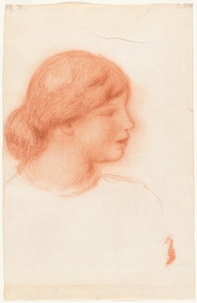 Egy fiatal nő profilja alkotó: Pierre-Auguste Renoir