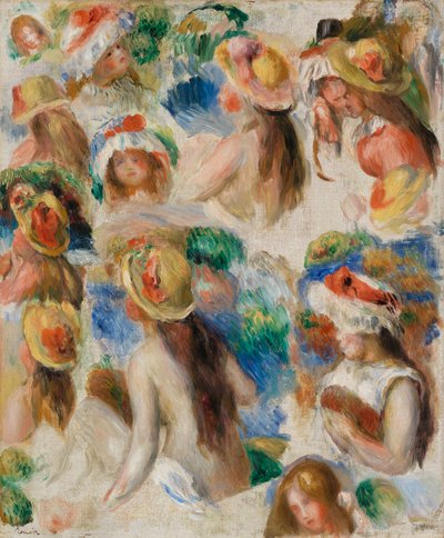 Tanulmány a fejekről alkotó: Pierre-Auguste Renoir