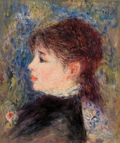 Fiatal nő Rose-val alkotó: Pierre-Auguste Renoir