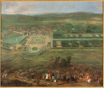 Kilátás a fontainebleau-i kastélyra alkotó: Pierre Denis Martin