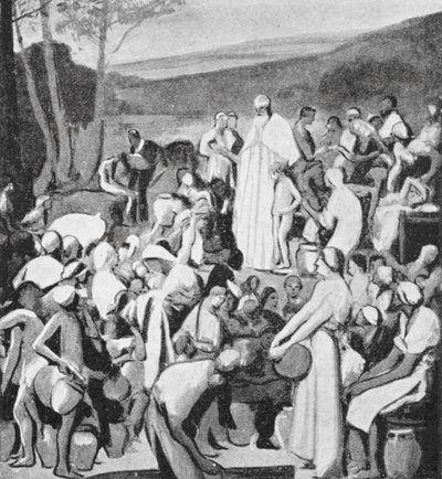 Szent Denis prédikál a galloknak (litográfia) alkotó: Pierre Victor Galland