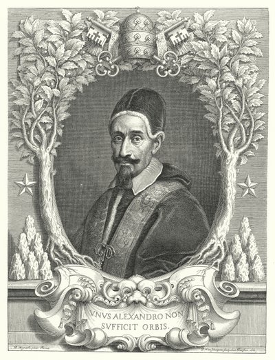 Sándor pápa (metszet) alkotó: Pierre (after) Mignard